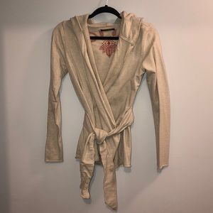 Lucky Brand Wrap Hoodie - Small - Tan
